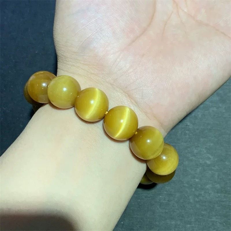 Vòng tay đá mắt hổ vàng tia chớp
