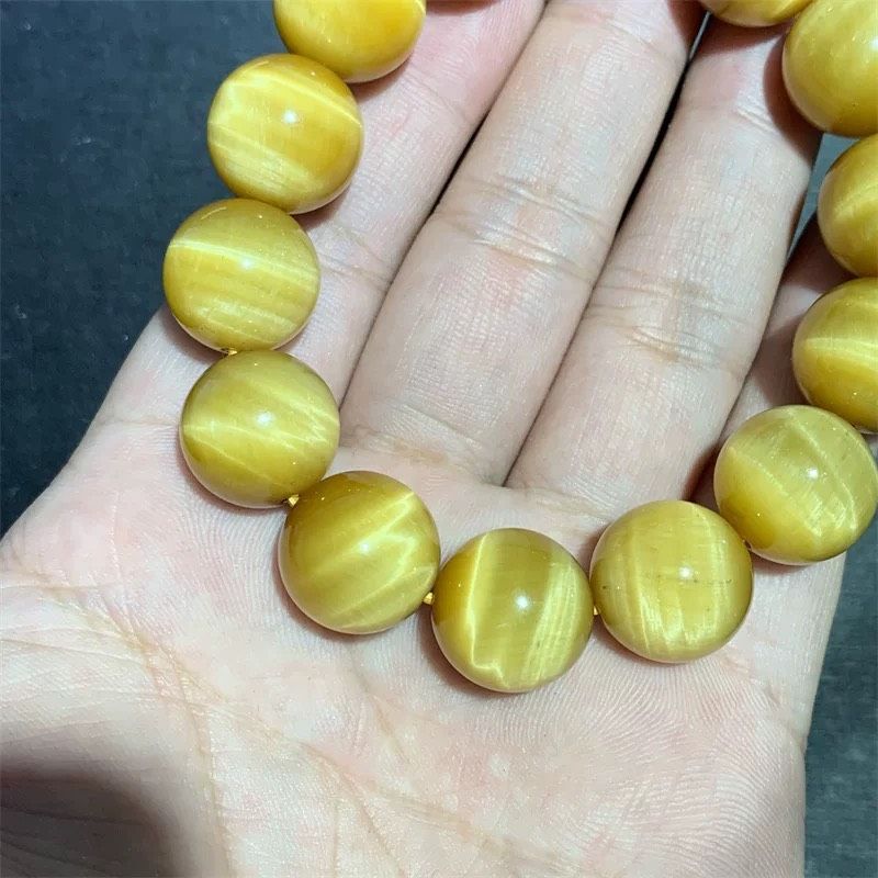 Vòng tay đá mắt hổ vàng tia chớp