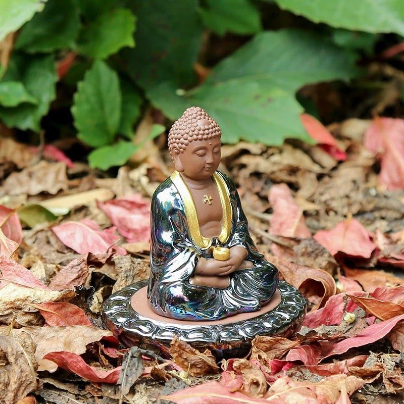 Tượng Phật Tổ ngồi thiền Chất liệu gốm