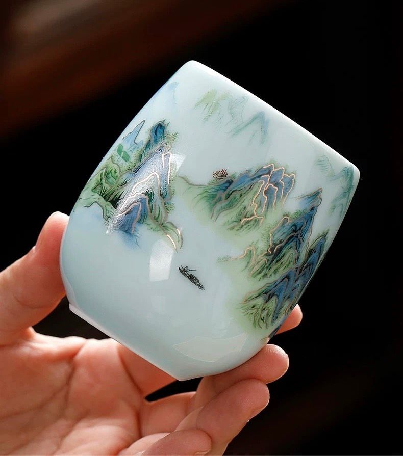 Bộ ấm chén trà phong cảnh