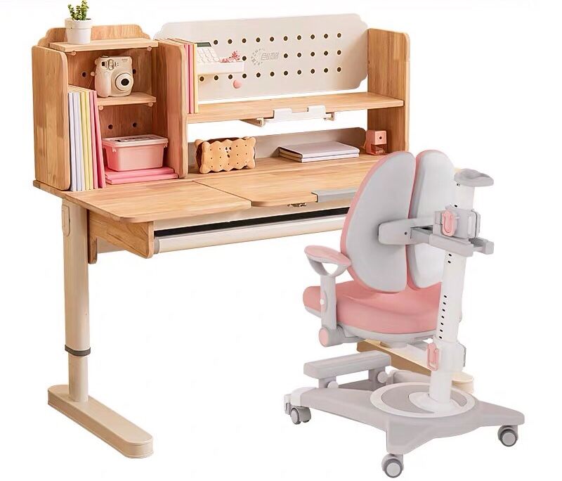 BÀN HỌC DÀNH CHO TRẺ NHỎ Chất liệu: gỗ cao su nhập khẩu, kim loại