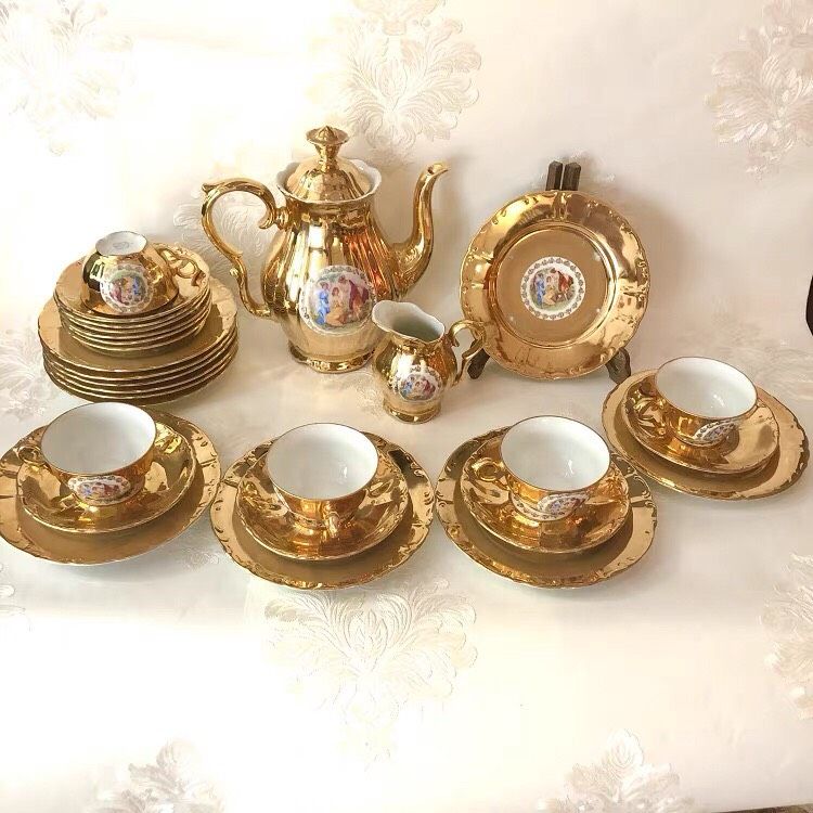BỘ ẤM TRÀ CỔ TÂY ÂU CAO CẤP