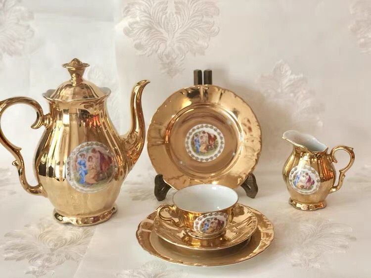 BỘ ẤM TRÀ CỔ TÂY ÂU CAO CẤP