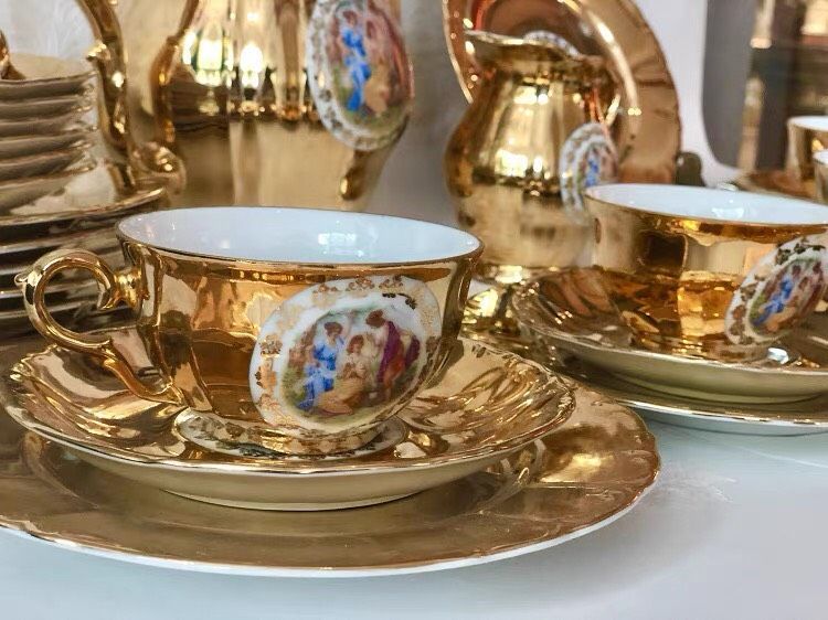 BỘ ẤM TRÀ CỔ TÂY ÂU CAO CẤP