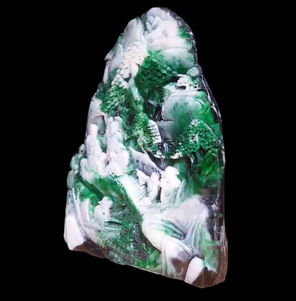Ngọc Khắc Phong Cảnh May Mắn
