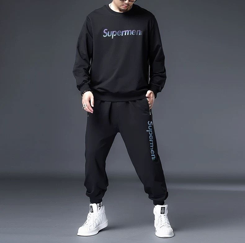 Bộ đồ thể thao thu đông nam Chất liệu 65% cotton 31% sợi polyester 4% vải thun