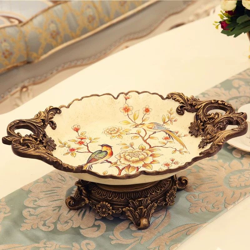 Đĩa Đựng Trái Cây Sang Trọng Phong Cách Retro