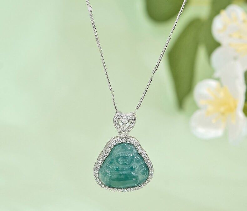 Dây Chuyền Phật Ngọc Lục Bảo