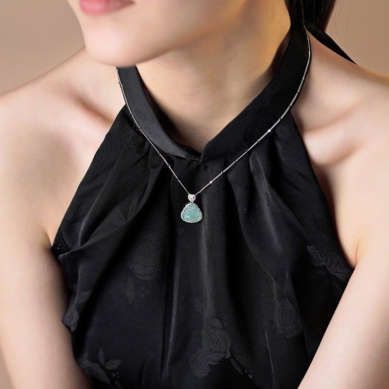Dây Chuyền Phật Ngọc Lục Bảo