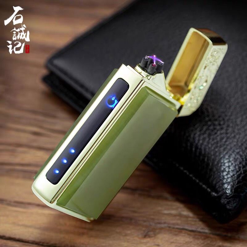 Bật Lửa Ngọc Bích Dát Vàng