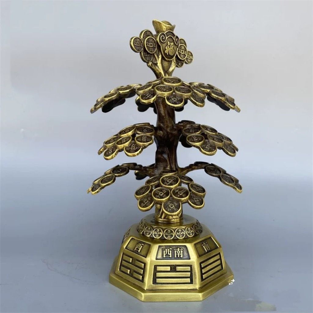 Cây tiền trang trí may mắn