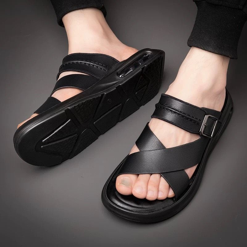 Sandal nam da thật thời trang cao cấp Chất liệu da bò