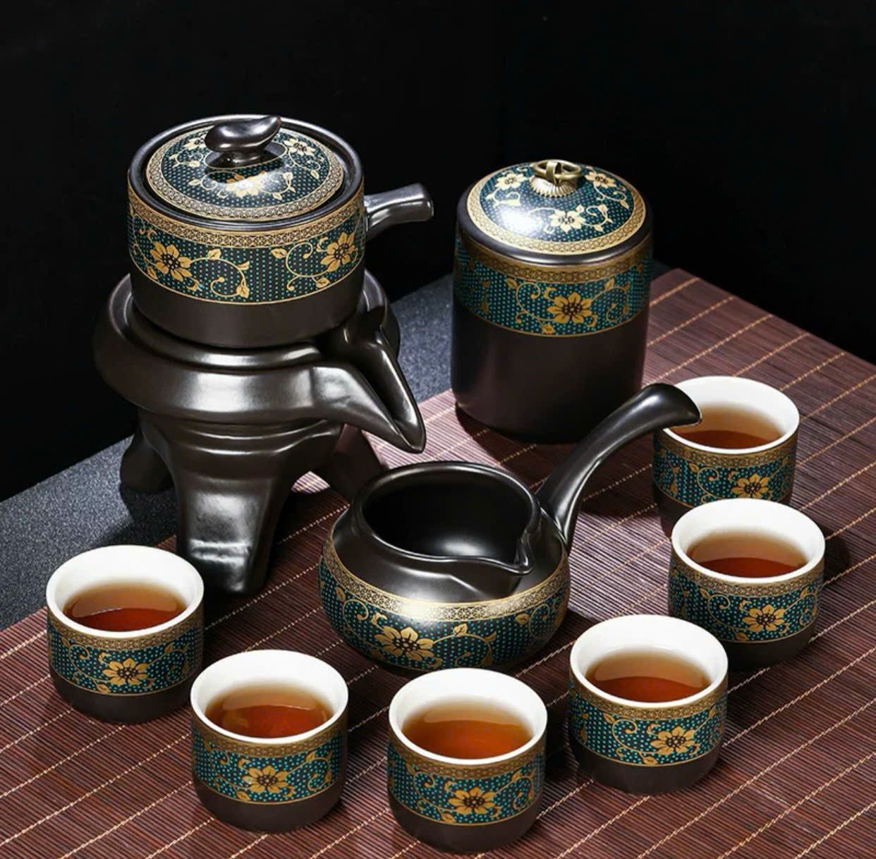 Bộ Pha Trà Lười Tự Động Tại Nhà Chất liệu sứ + bộ lọc thép không gỉ