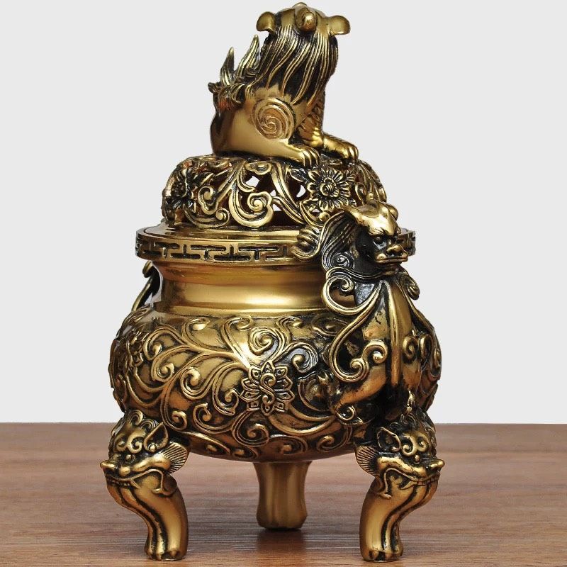 Lư hương Rồng trang trí Chất liệu đồng