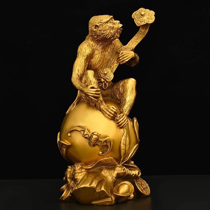 Khỉ Hoàng Đạo Như Ý Trang Trí