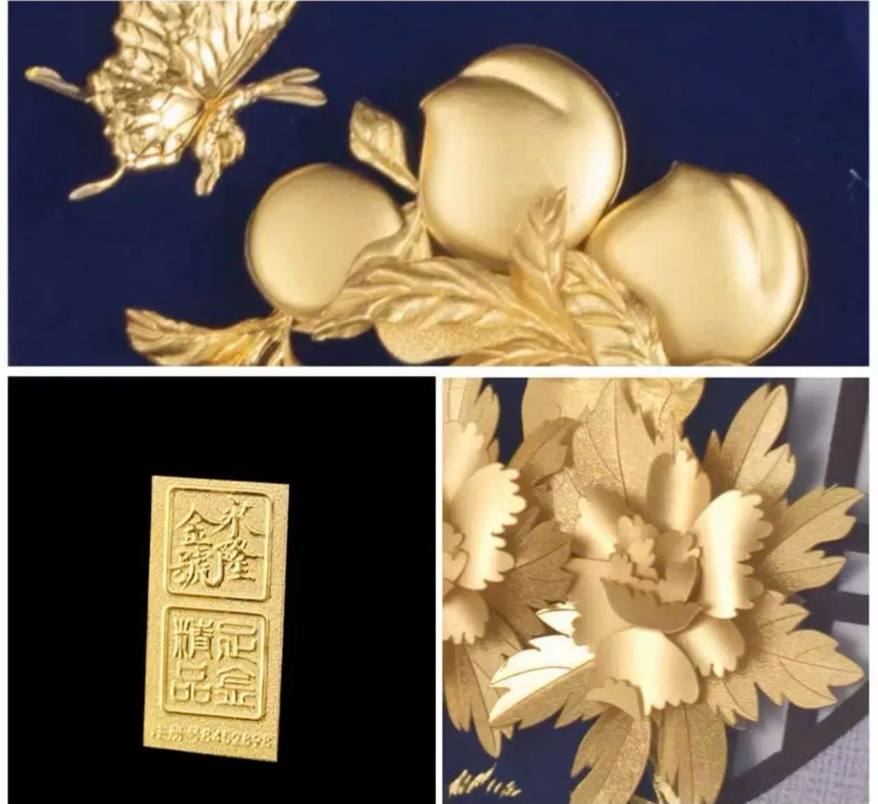 Tranh 3D đào và mận