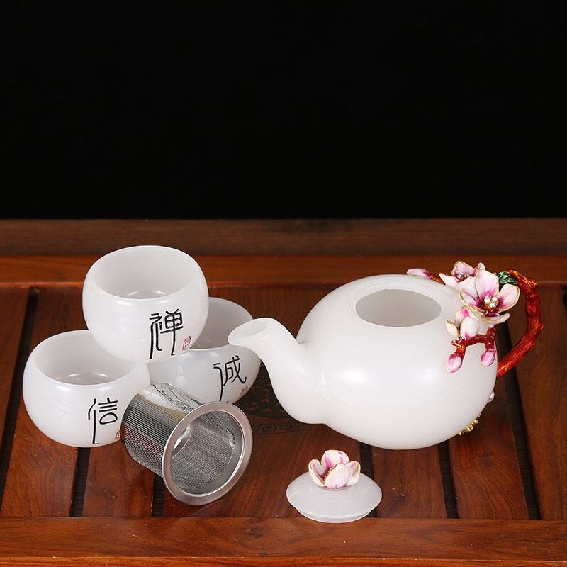 BỘ ẤM TRÀ NGỌC CAO CẤP TRÁNG MEN