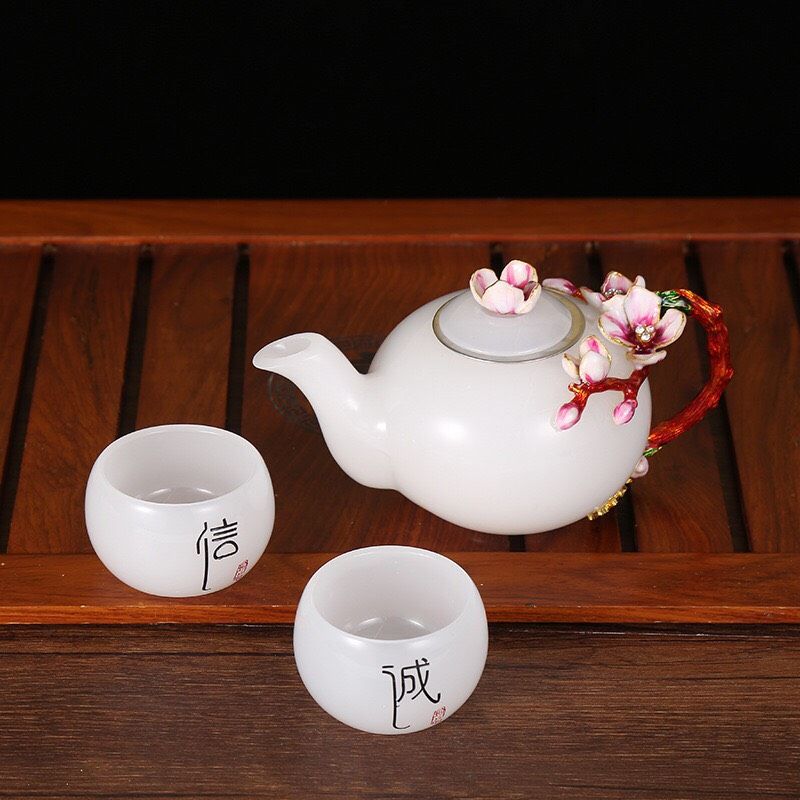 BỘ ẤM TRÀ NGỌC CAO CẤP TRÁNG MEN