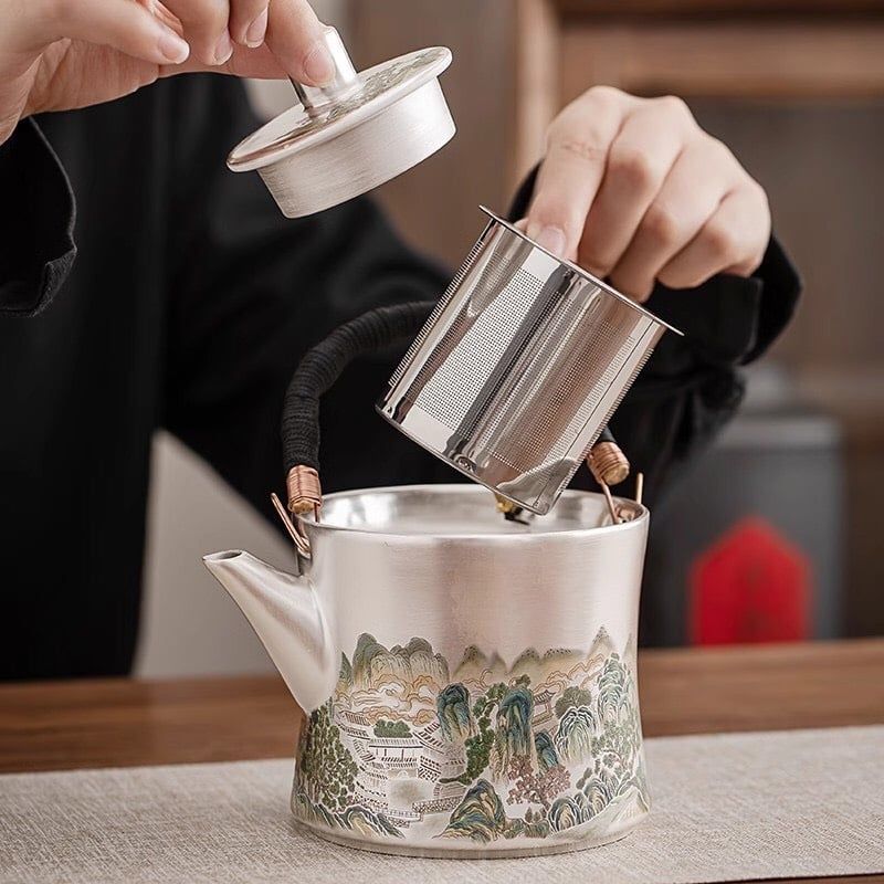 BỘ ẤM TRÀ BẠC CAO CẤP – TINH HOA NGHỆ THUẬT TRÀ ĐẠO
