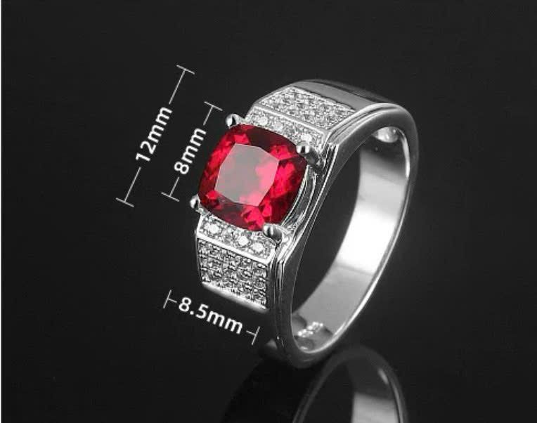 Nhẫn Đính Đá Ruby Sang Trọng - Biểu Tượng Của Sự Quý Phái Và Thanh Lịch