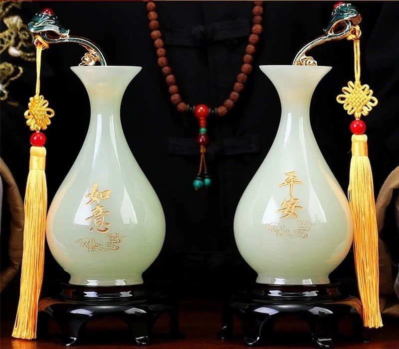 CẶP BÌNH NGỌC TRANG TRÍ MAY MẮN - VẺ ĐẸP TINH TẾ MANG ĐẾN MAY MẮN