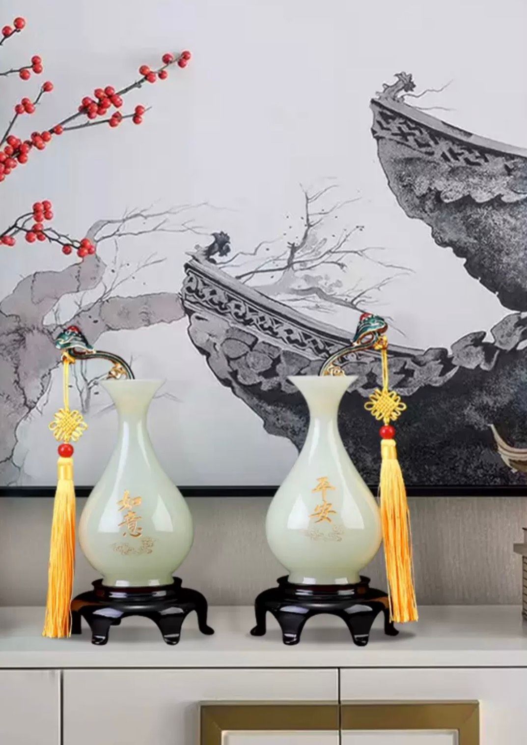 CẶP BÌNH NGỌC TRANG TRÍ MAY MẮN - VẺ ĐẸP TINH TẾ MANG ĐẾN MAY MẮN