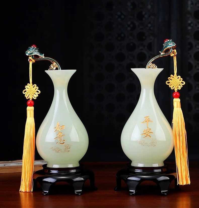 CẶP BÌNH NGỌC TRANG TRÍ MAY MẮN - VẺ ĐẸP TINH TẾ MANG ĐẾN MAY MẮN