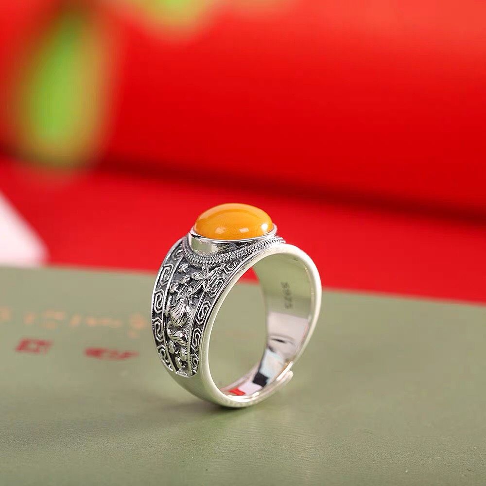 Nhẫn Sáp Ong Dát Bạc S925 Thời Trang Cao Cấp