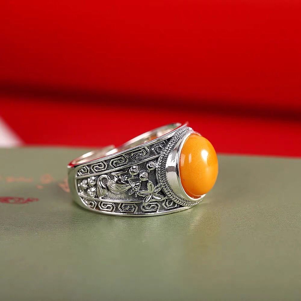Nhẫn Sáp Ong Dát Bạc S925 Thời Trang Cao Cấp