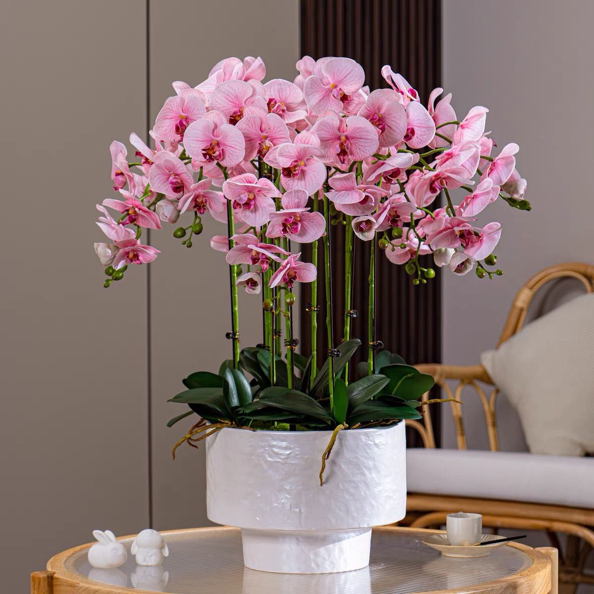 CHẬU HOA LAN TRANG TRÍ NHẸ NHÀNG BK-CE-007100-VN-0079