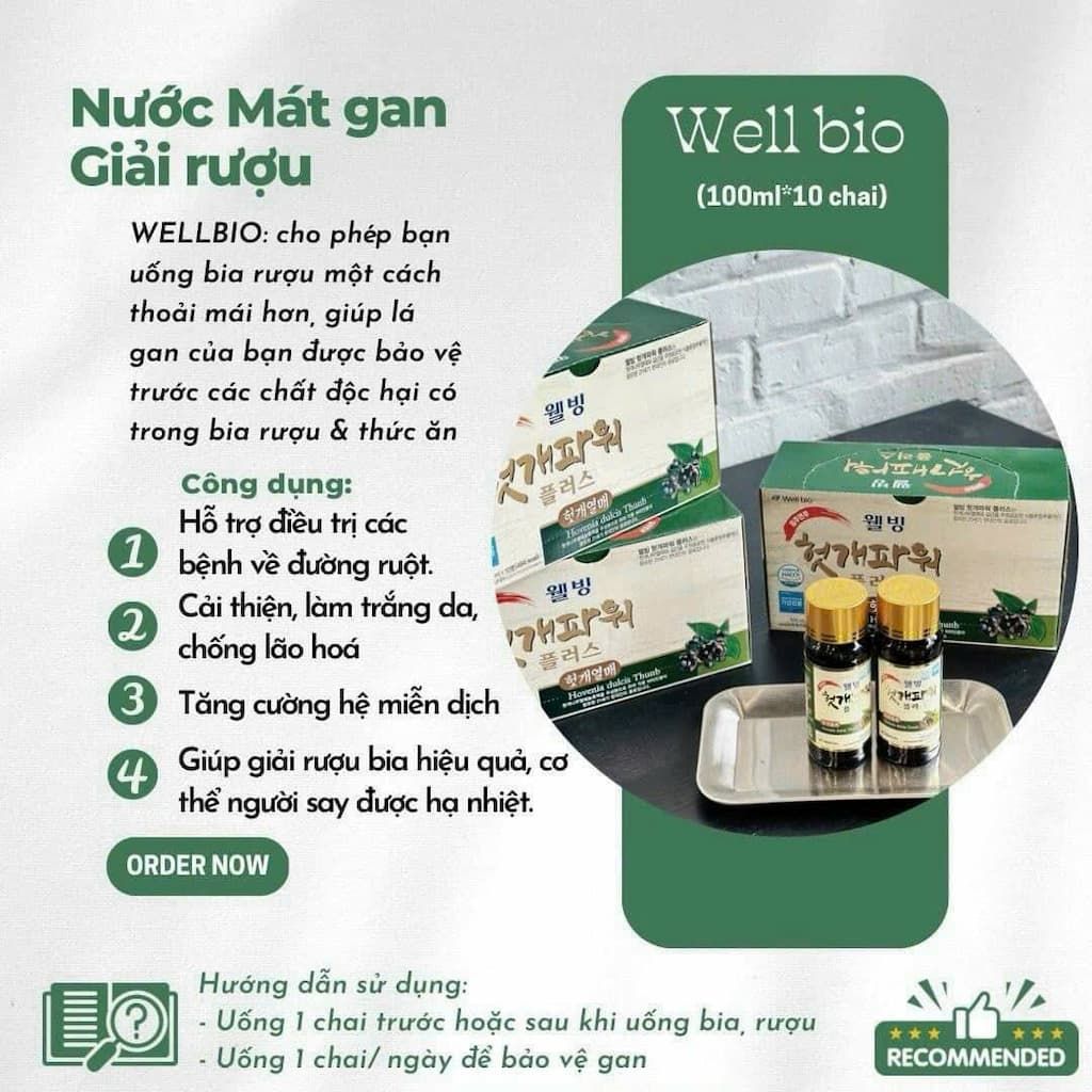 Nước giải rượu Well Bio