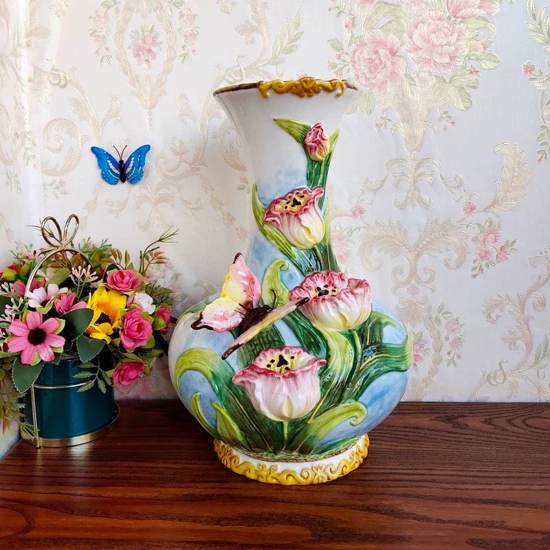 Bình Cắm Hoa Hoa Tulip 3D Trang Trí Nghệ Thuật BK-CE-004900-VN-0288