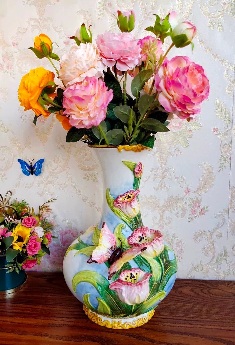 Bình Cắm Hoa Hoa Tulip 3D Trang Trí Nghệ Thuật BK-CE-004900-VN-0288