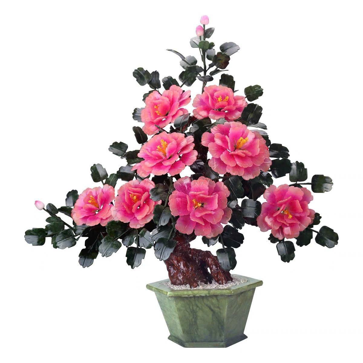 Đồ Trang Trí Hoa Mẫu Đơn Ngọc Bích BK-ST-007900-VN-0311
