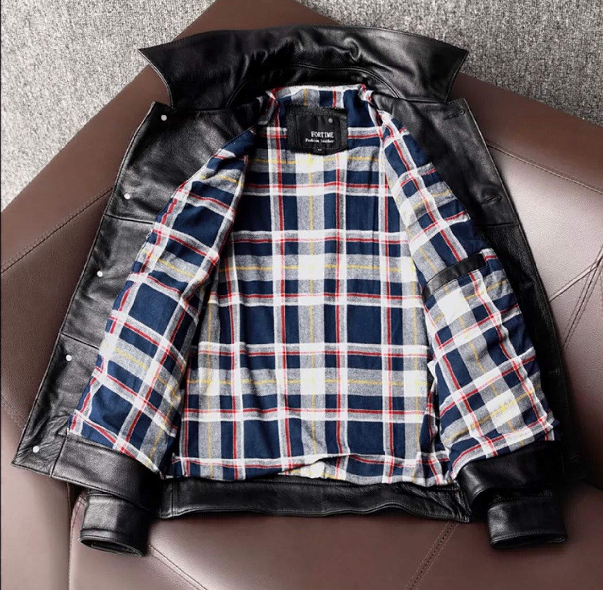 Áo Khoác Da Thật Denim Nam Cao Cấp BK-FA-005300-VN-0346
