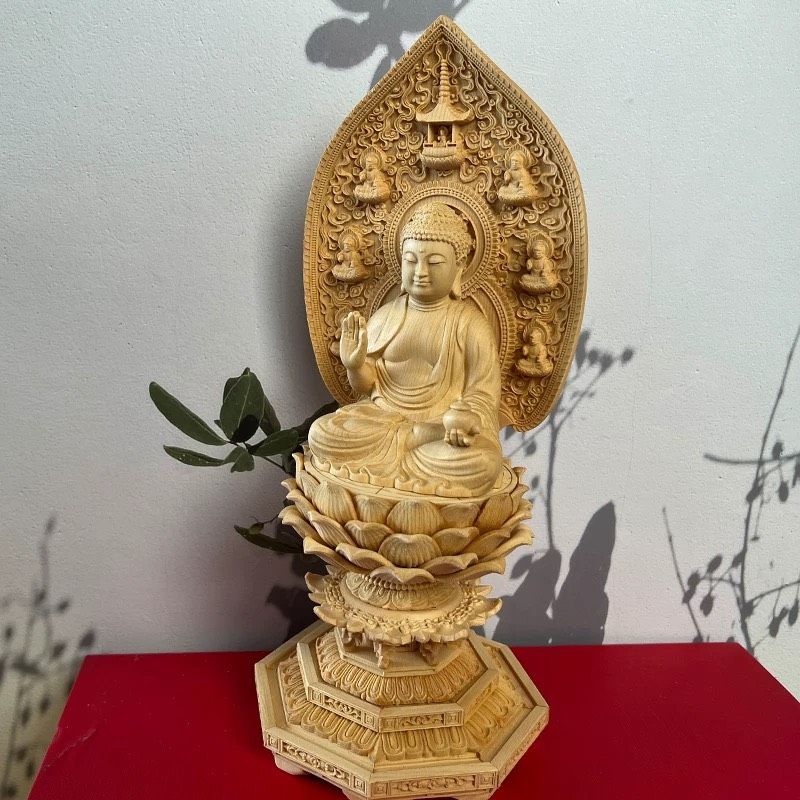 TƯỢNG PHẬT NHƯ LAI CHẠM KHẮC TRANG TRÍ BK-WO-005300-VN-0361