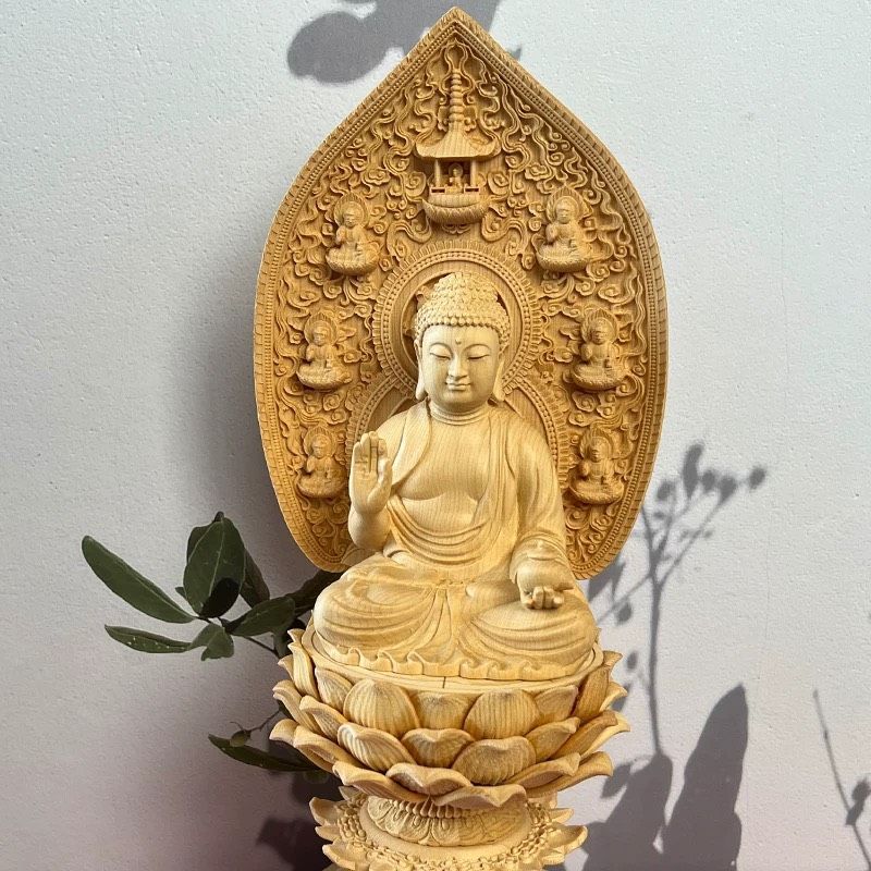 TƯỢNG PHẬT NHƯ LAI CHẠM KHẮC TRANG TRÍ BK-WO-005300-VN-0361