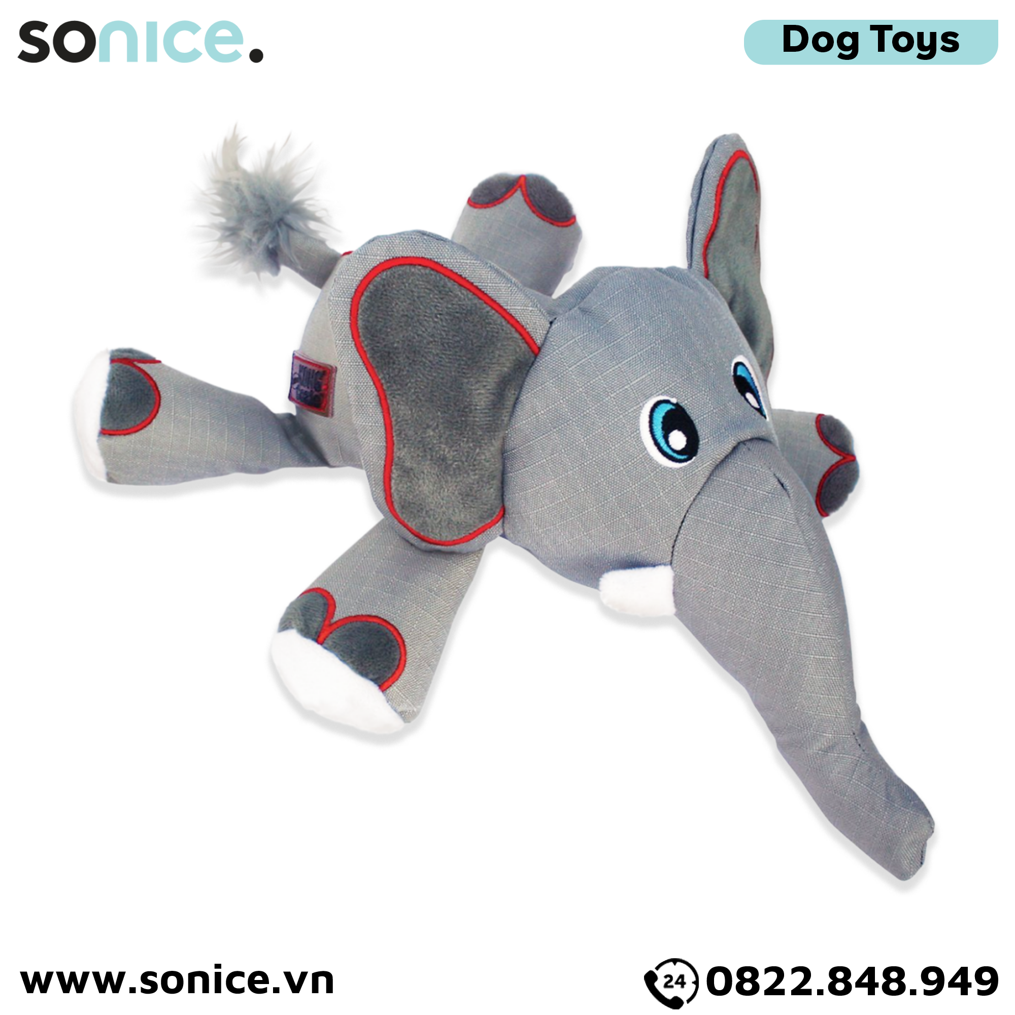 Đồ chơi KONG Cozie Ultra Ella Elephant Squeaks Medium Size - Con voi SONICE.