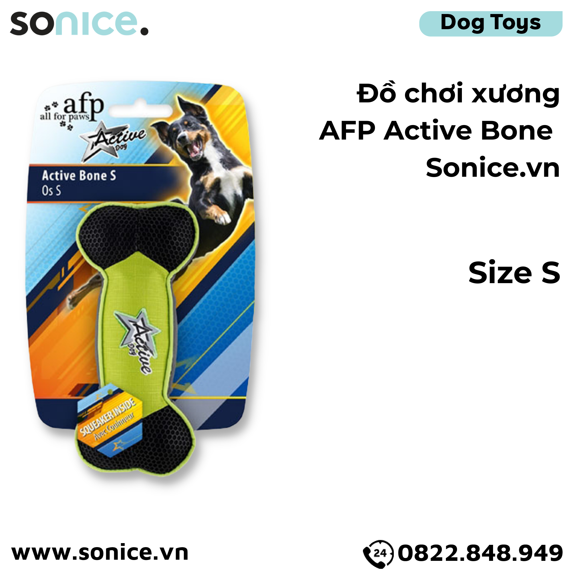 Đồ chơi xương AFP Active Bone Toys size S - SONICE.