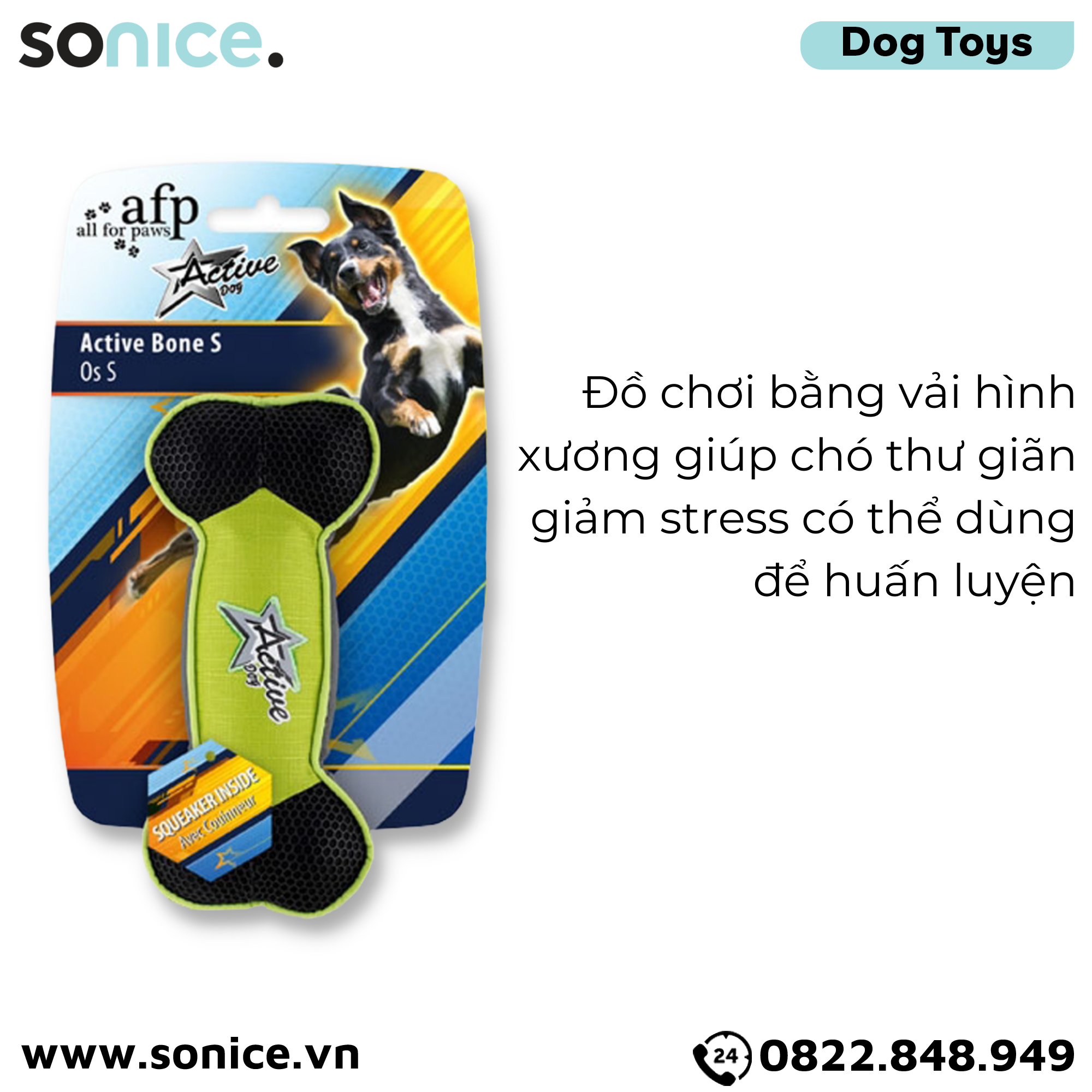Đồ chơi xương AFP Active Bone Toys size S - SONICE.