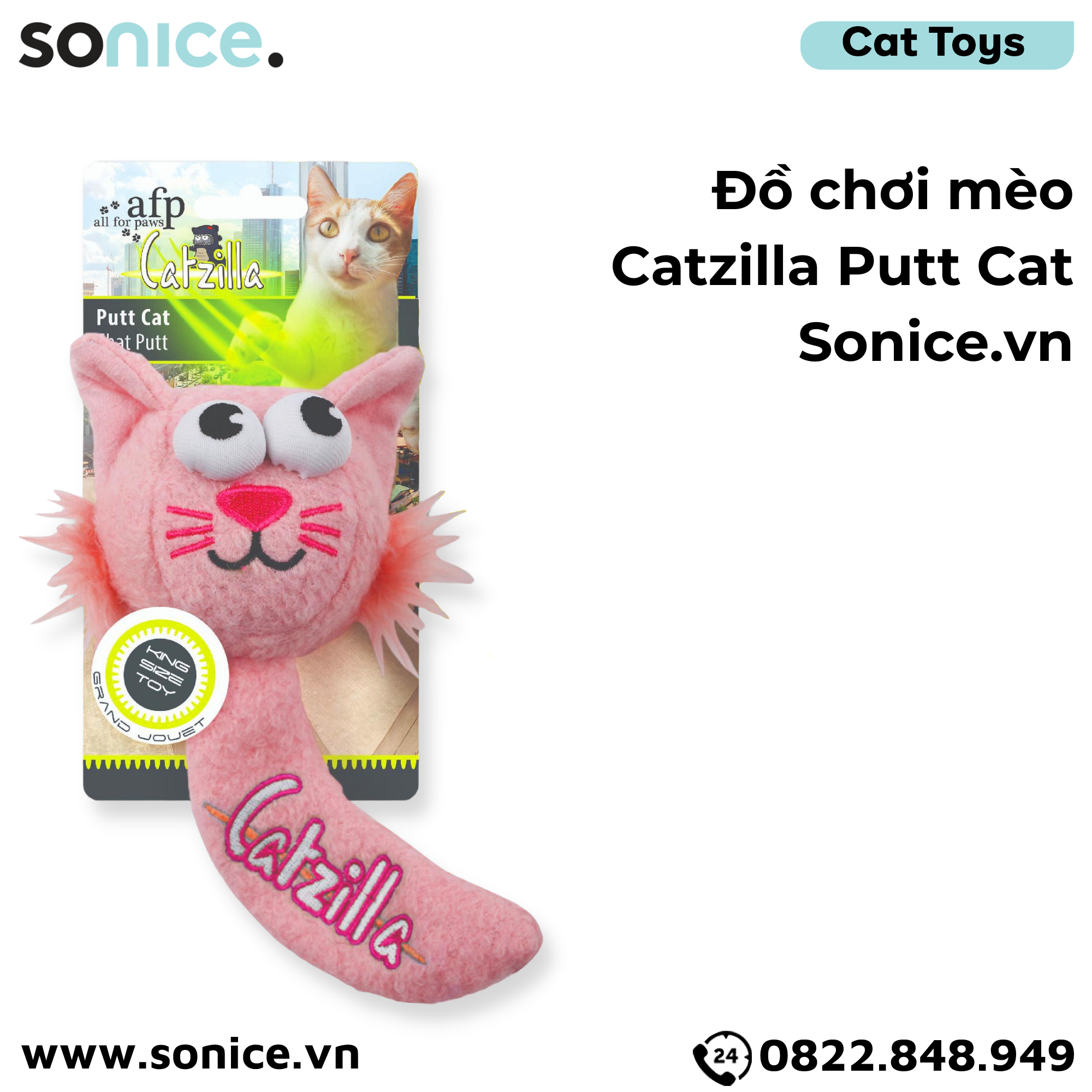 Đồ chơi mèo Catzilla Putt Cat Toys - SONICE.