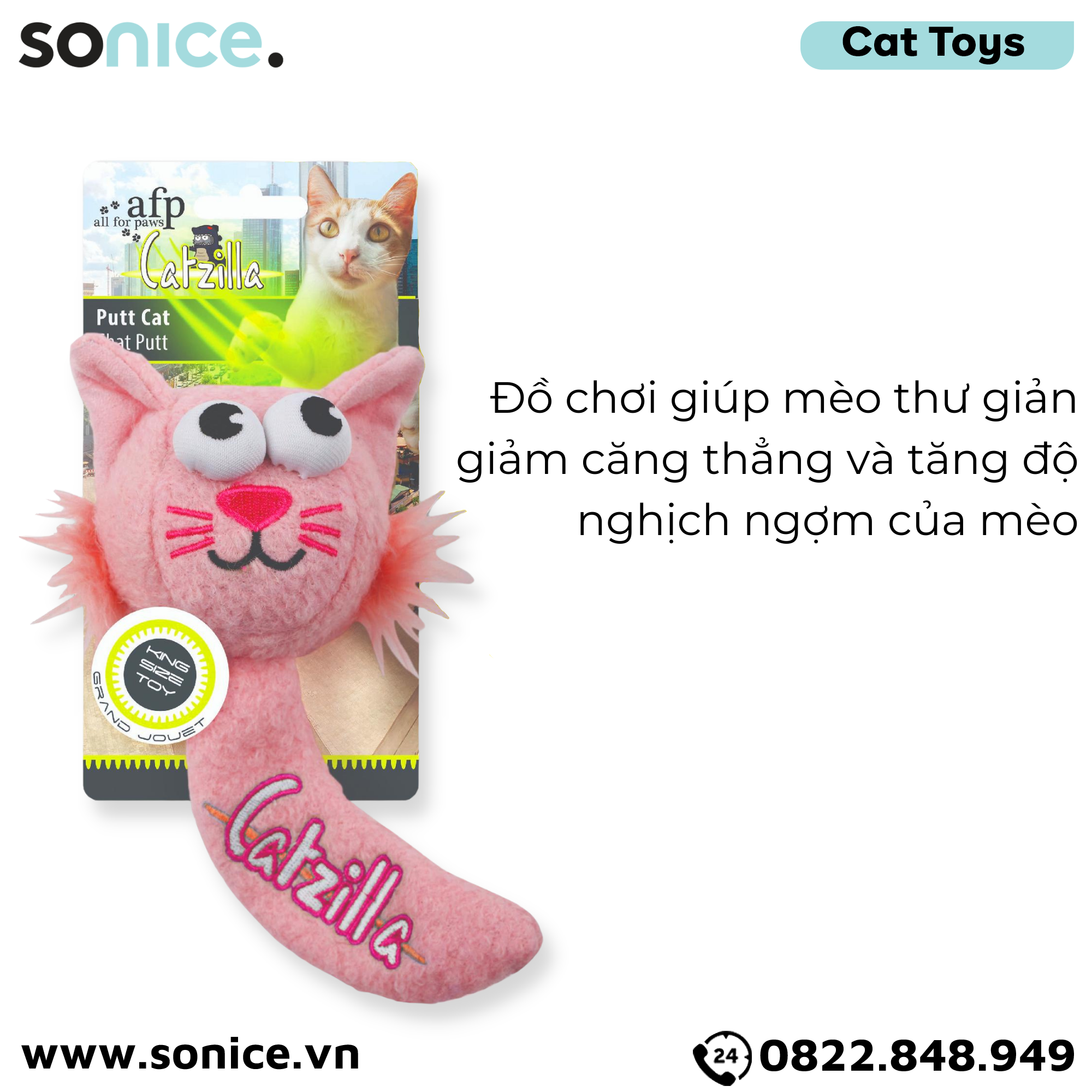 Đồ chơi mèo Catzilla Putt Cat Toys - SONICE.