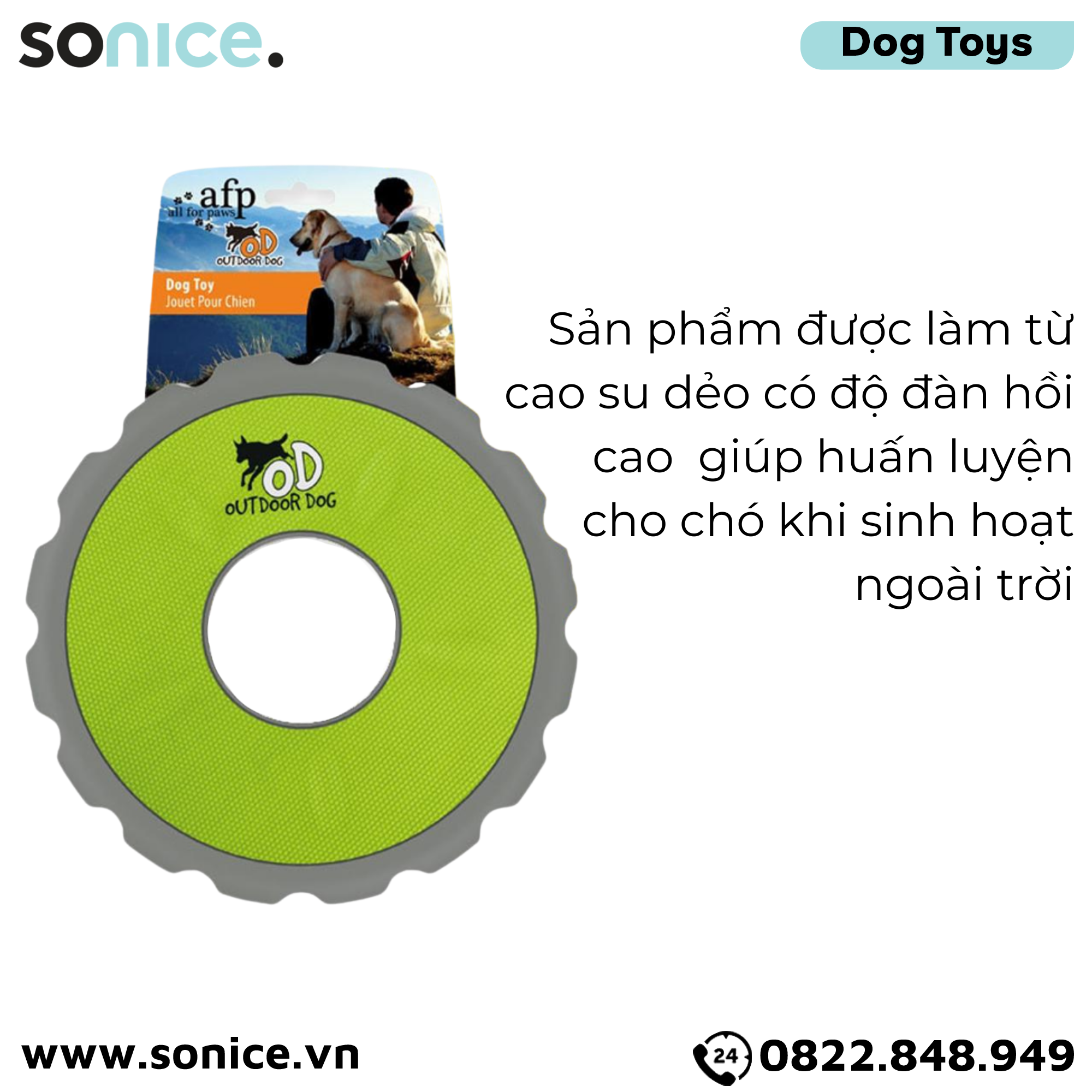 Đồ chơi AFP Flyer Outdoor Toys - Đĩa bay, hỗ trợ răng miệng SONICE.