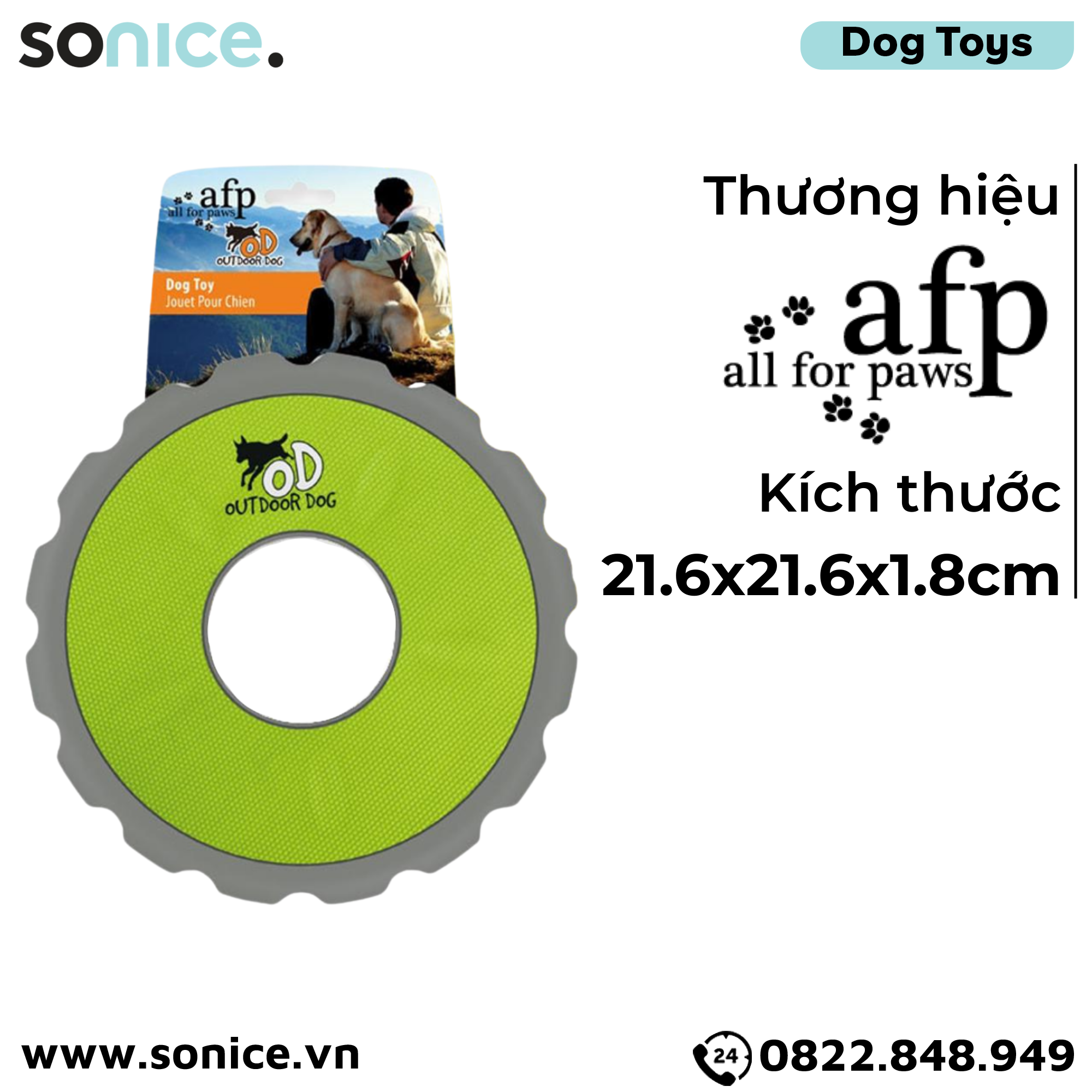 Đồ chơi AFP Flyer Outdoor Toys - Đĩa bay, hỗ trợ răng miệng SONICE.