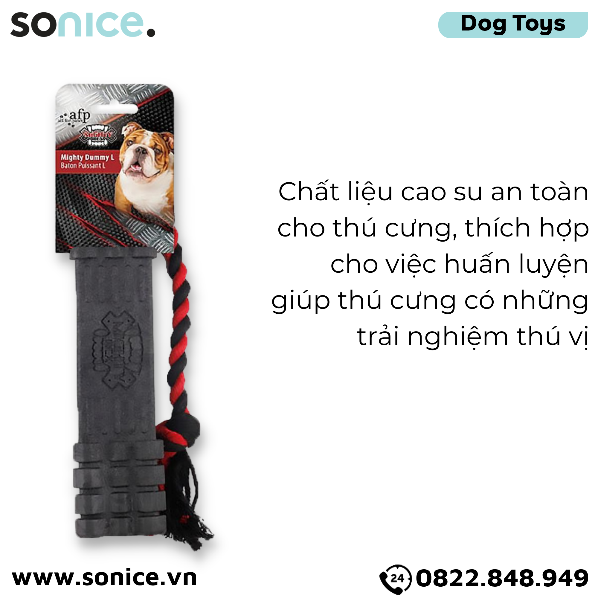 Đồ chơi AFP Mighty Dummy Toys size L - Cho chó lớn, hỗ trợ giảm ngứa răng SONICE.