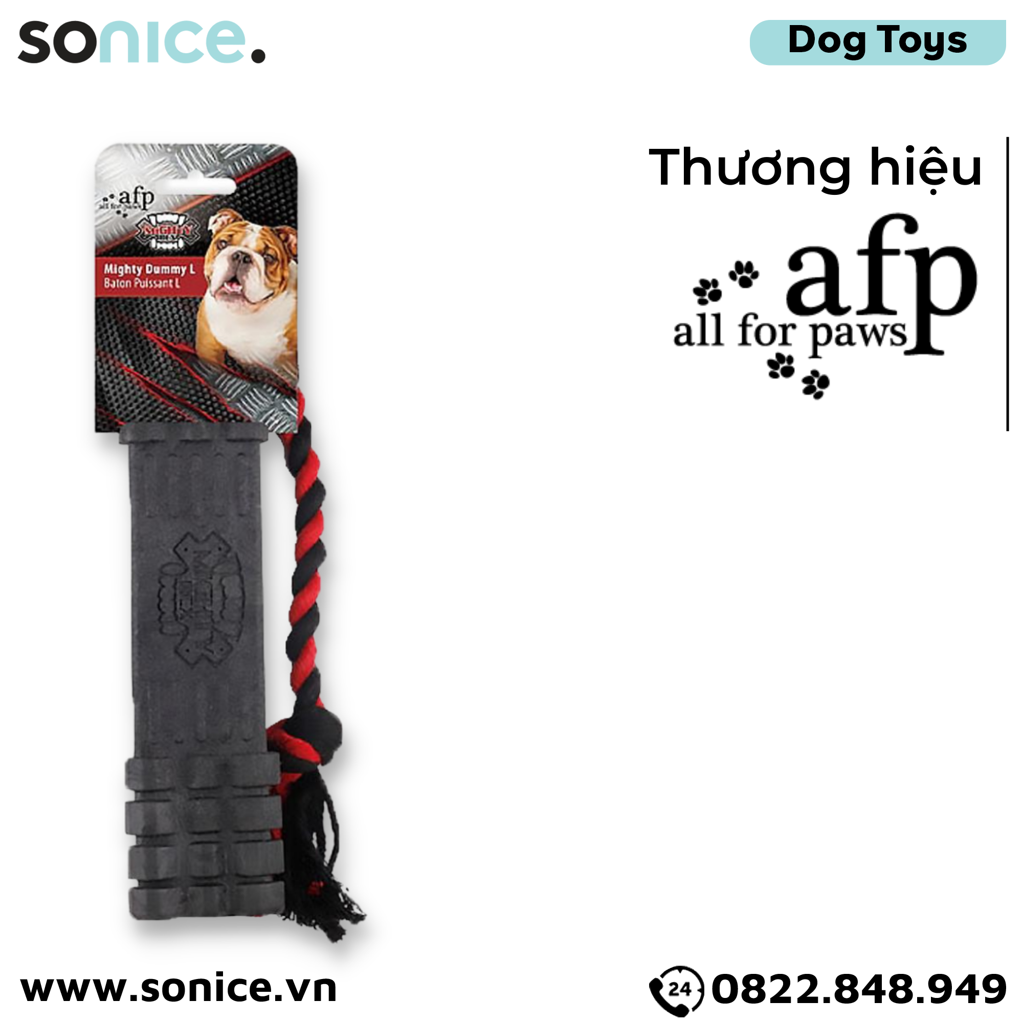 Đồ chơi AFP Mighty Dummy Toys size L - Cho chó lớn, hỗ trợ giảm ngứa răng SONICE.