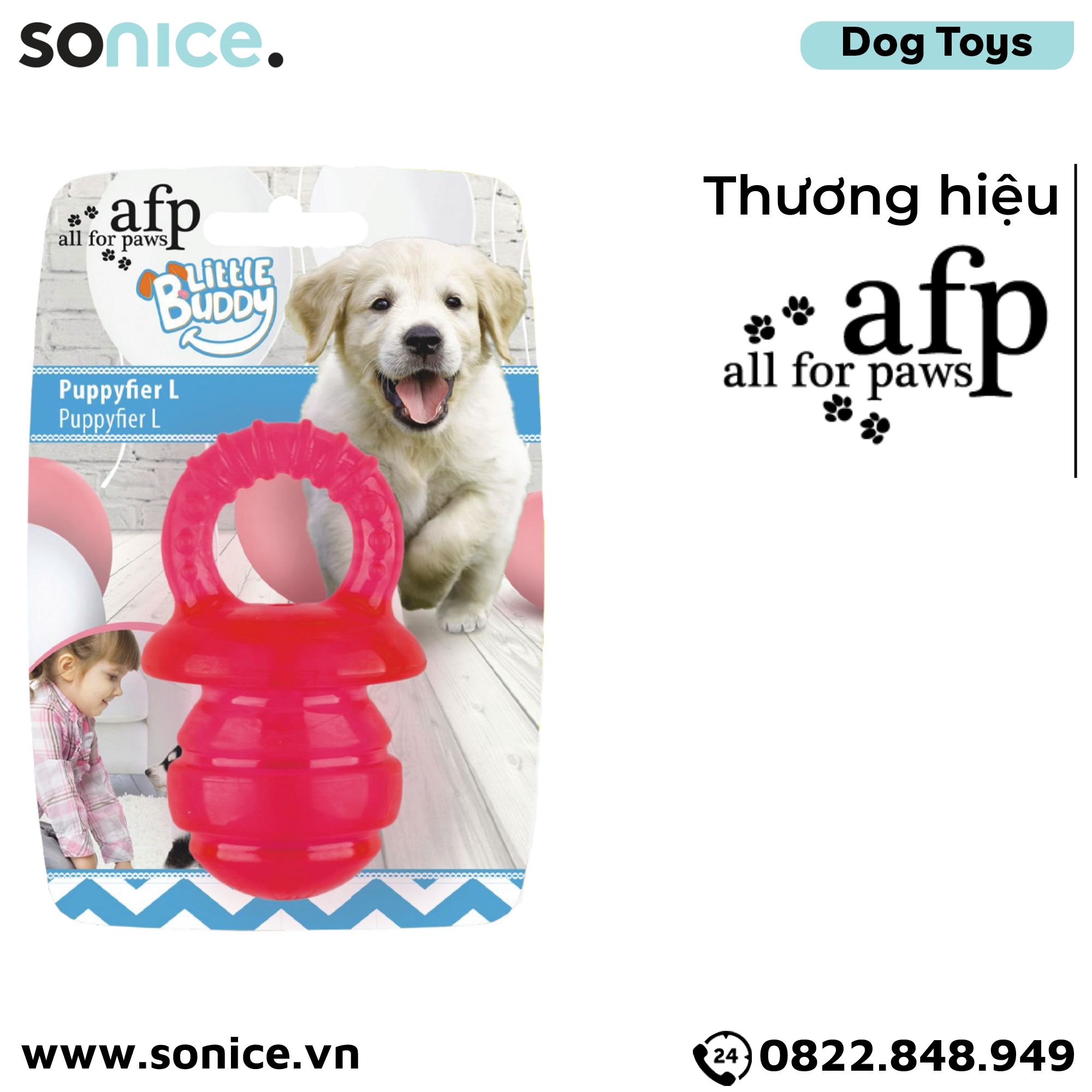 Đồ chơi AFP Little Buddy Puppyfier Toys size S - Núm vú hỗ trợ cai sữa cho chó con SONICE.