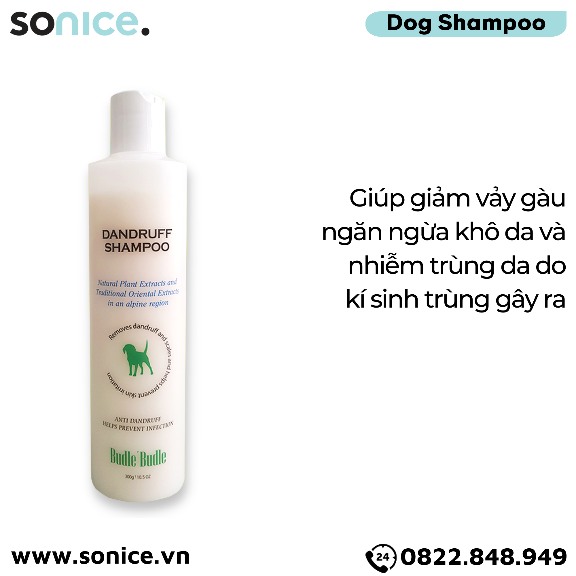 Dầu gội Budle Anti Dandruff 300ml - Trị vảy gầu SONICE.