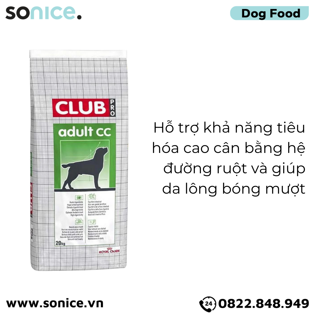 Thức ăn chó Royal Canin Club PRO Adult 20kg SONICE.