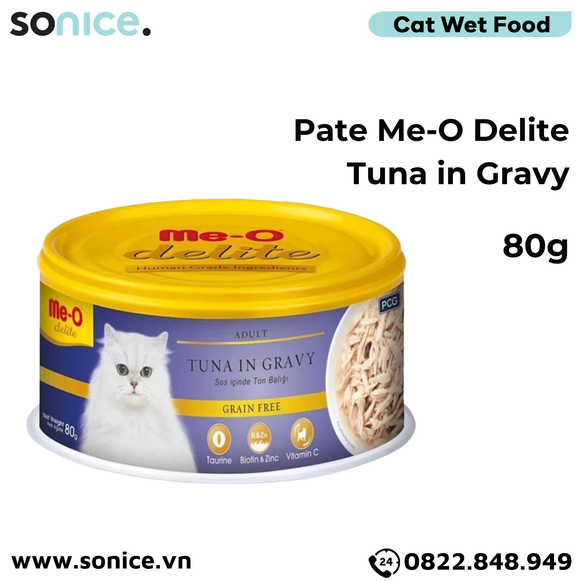 Combo Pate Mèo Me-O Delite Tuna 80g - 24 lon SONICE.